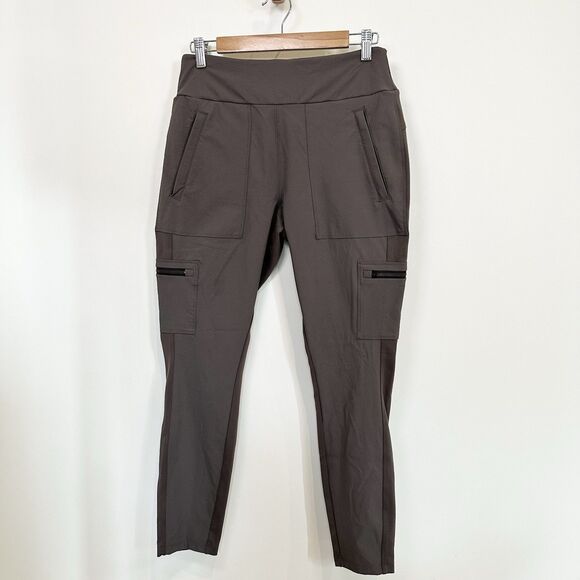 Athleta Headlands Hybrid Cargo Pant Women's Size 12 Taupe Stretch Hiking Outdoor - Picture 1 of 13